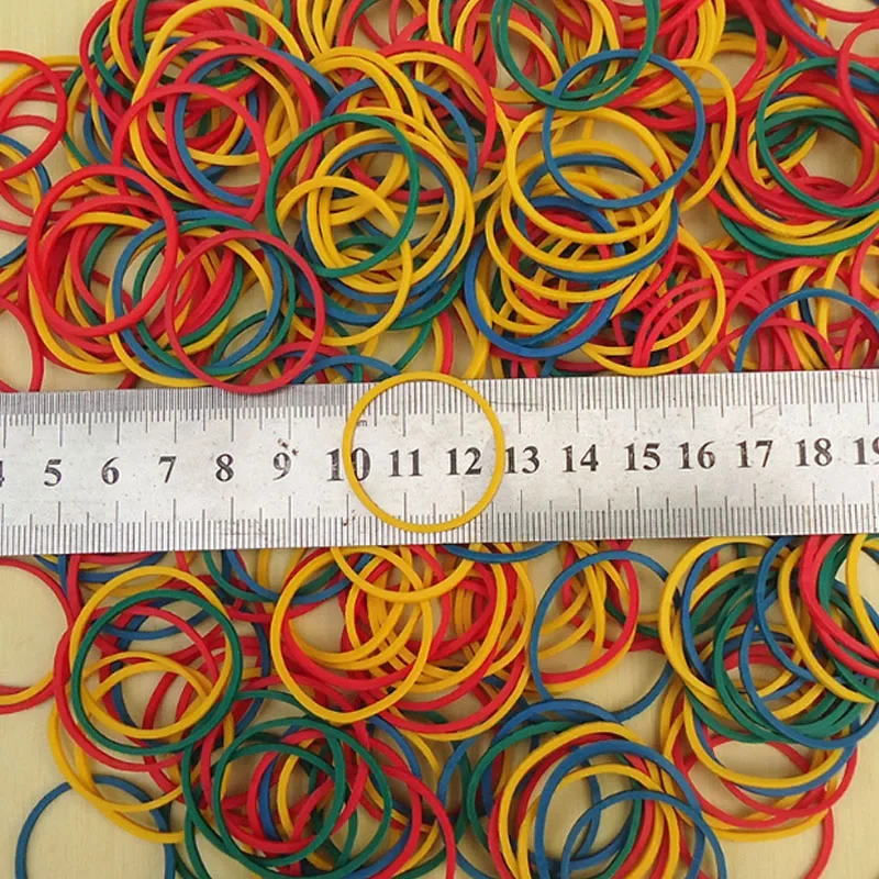 Multicolour Rubber Bands Elastic School Office O Rings Diameter 15mm 19mm 25mm 40mm 50mm