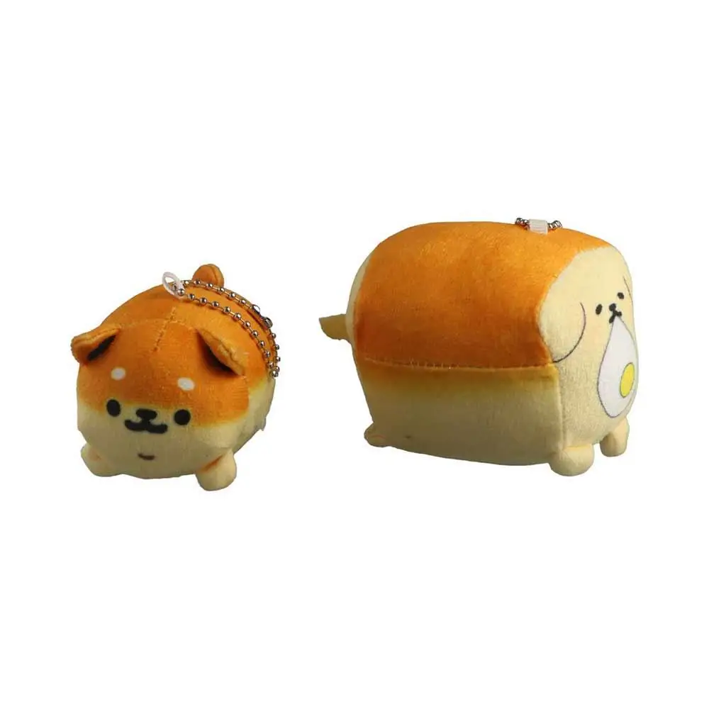

Cute Toast Cute Bread Dog Key Chain Plush Shiba Inu Plush Animal Pendant Bag Charms Car Key Keyrings Cartoon Plush Doll Toy Men