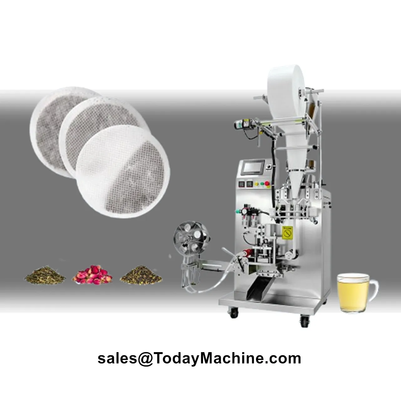 Automatic Round Shape Tea Granule Bag Filter Paper Round Pouch Tea Bag Filling Packaging Machine