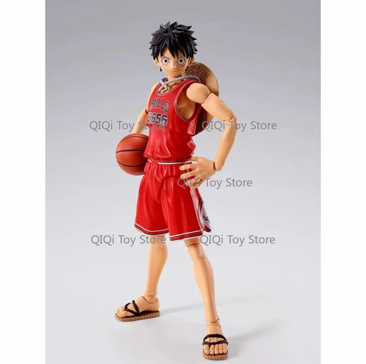 Pre-sale Bandai SHF  NBA Monch D Luffy Bulls Basketball Movable Finished Products - view 3