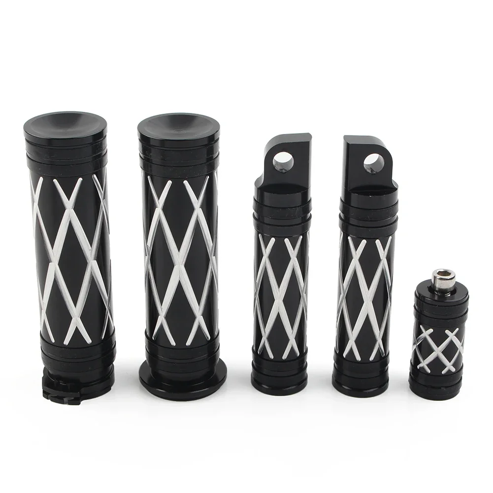5 Pz/set Per Harley-Davidson Sportster XL 1200 883 Moto Poggiapiedi Pedana Manopole Cambio Peg
