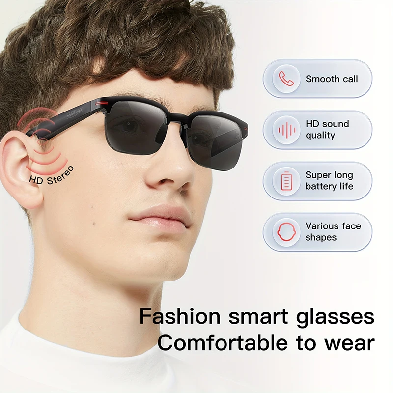 XIAOMI GS200 Smart Glasses Bluetooth Headset Audio Listening Built-in Mic Bluetooth Call Rechargeable Outdoor Driving Sunglasses
