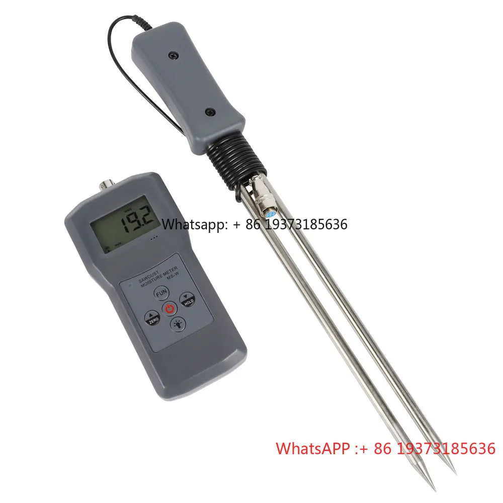 Sawdust Moisture Meter MS-W with Seperate Probe, Paillasse,bamboo Powder and Wood Chips Moisture Analyzer Hygrometer 0-84%
