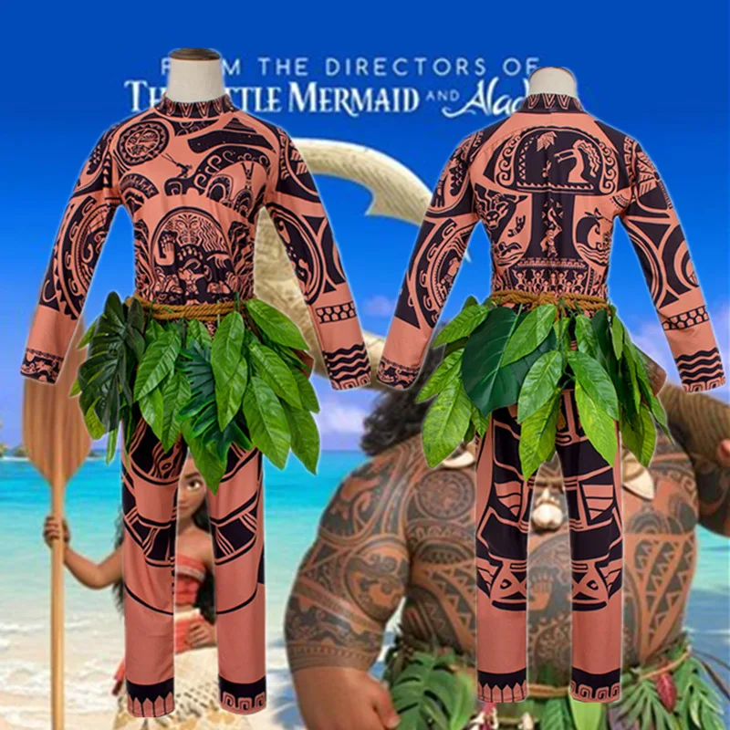 Huijiyuan cosplay maui loween adulto traje conjunto anime outfit maui oceano aventura traje tradicional chinês feminino