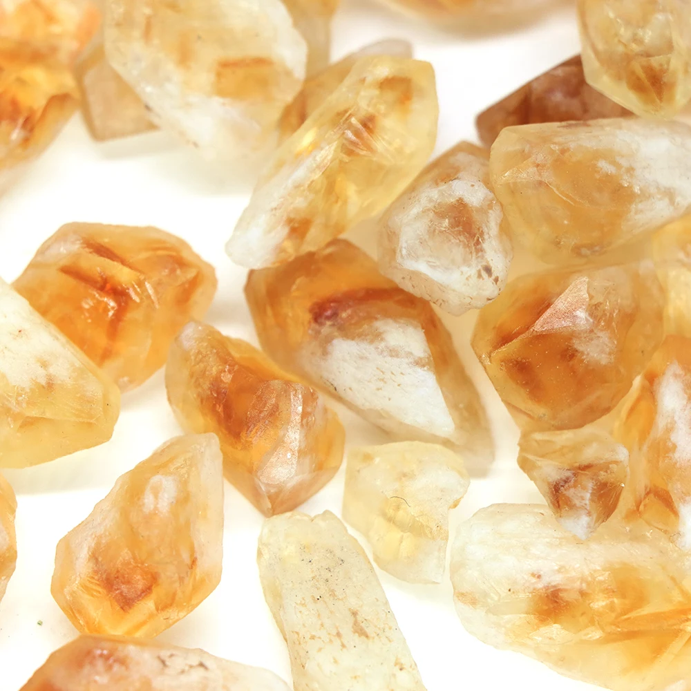 Natural Brazil Citrine Crystal Healing Mineral Specimen Collection Home Decoration Necklace DIY Aquarium Tank Stone Wholesale
