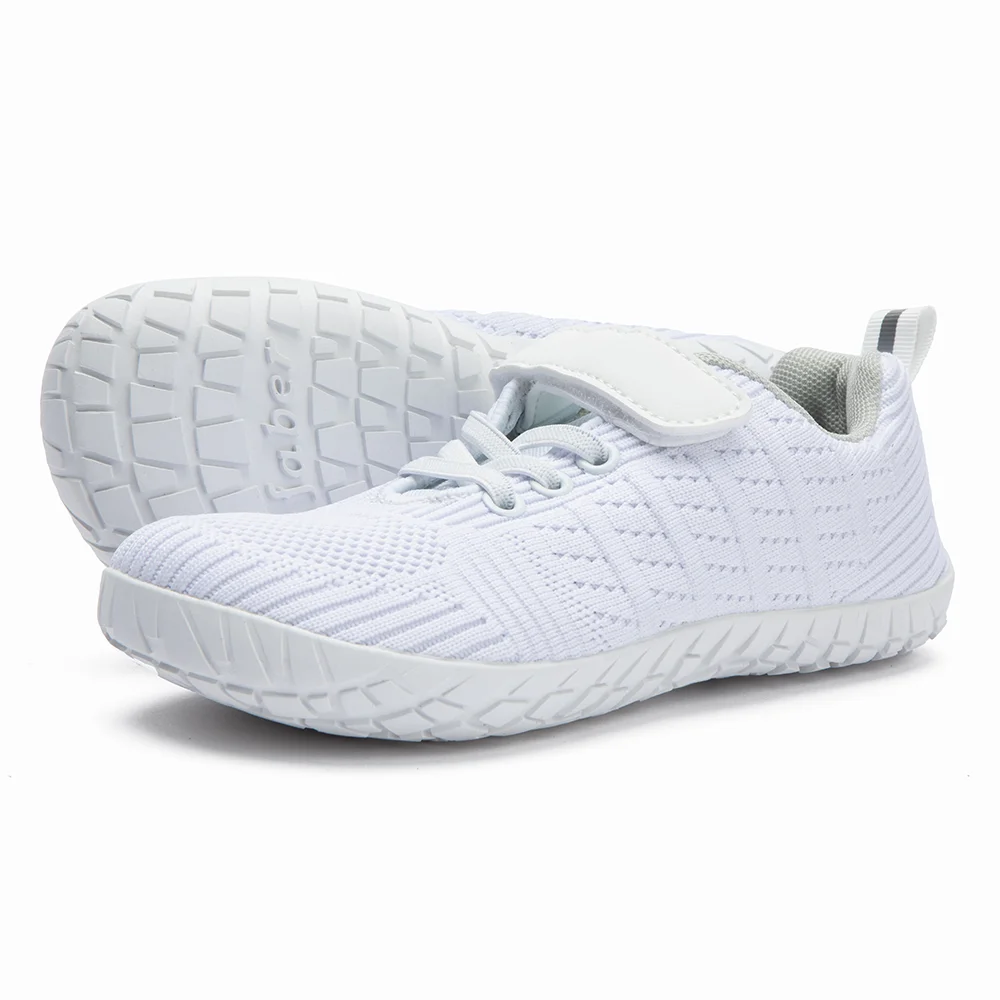 ZZFABER Zapatillas de deporte descalzas Zapatos flexibles de malla para niños Zapatos casuales suaves para niños y niñas Calzado deportivo para correr