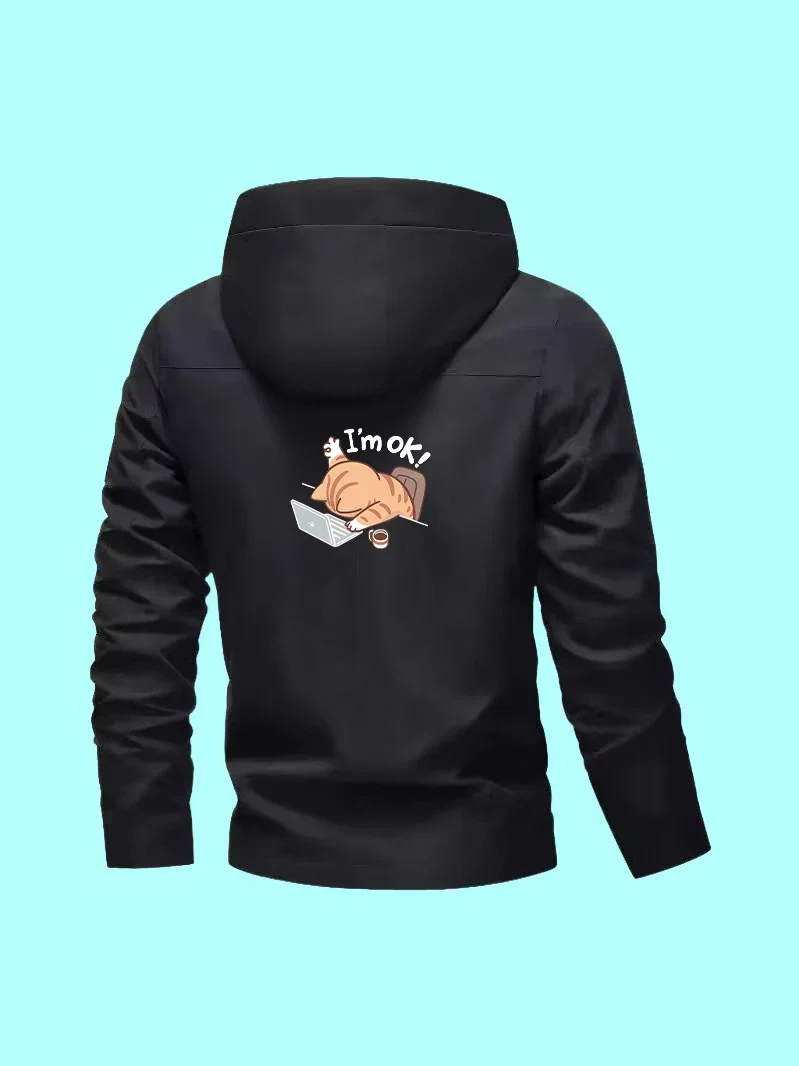 

The new style casual men's jacket is classic, slim-fit with sports prints comfy for home use, travel and daily outings.