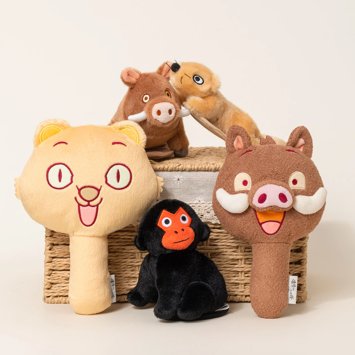 《Nobody》​ Lion Dance Blind Box Serie Plush Doll Shoulder-Sitter Hand Mirror Gorilla Piggy Cute Mystery Box Keychain Bag Charm view 2