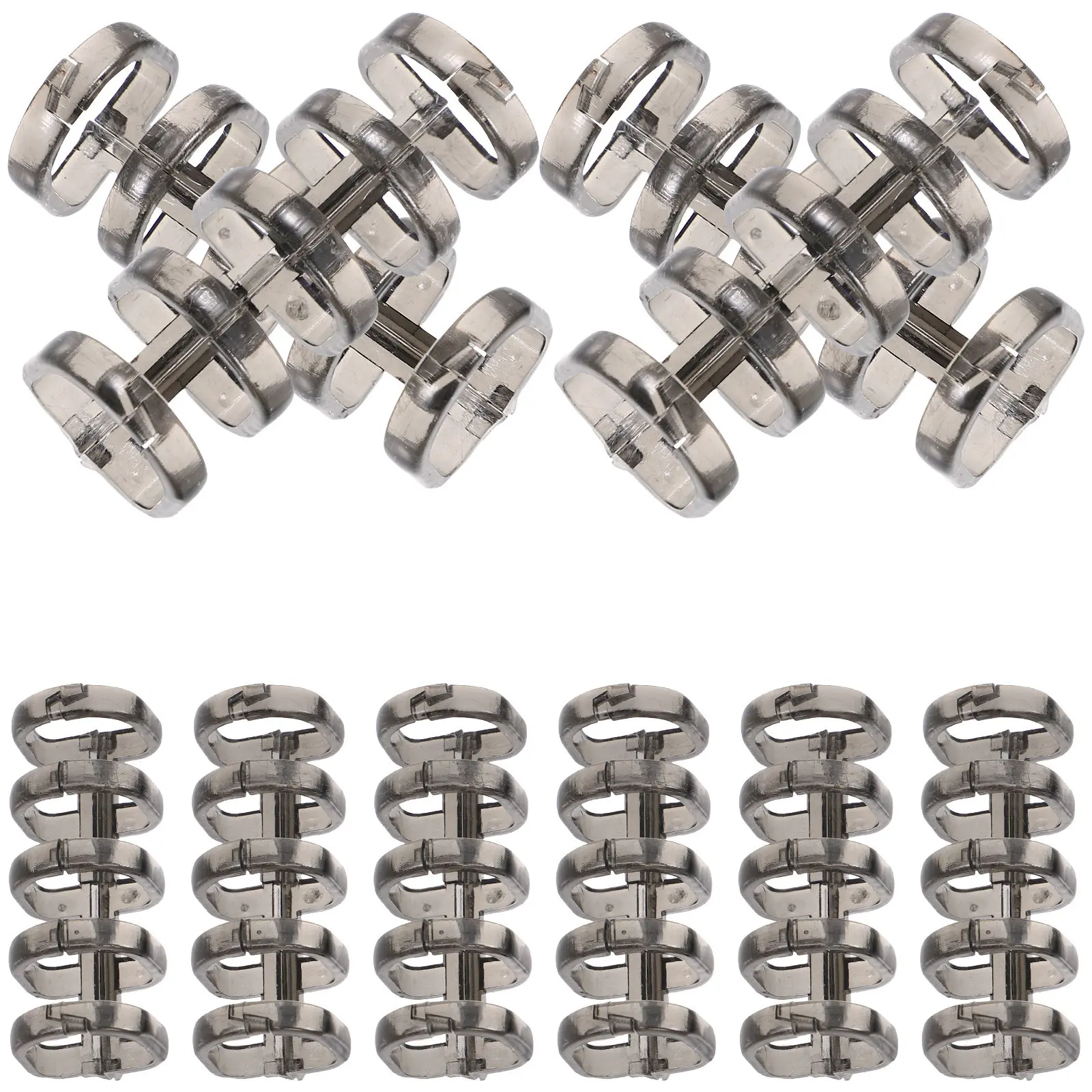 

10 шт. высококачественных пластиковых кольцевых механизмов для переплета на 5 отверстий, для блокнотов, скрапбуков, журналов, для использования в школе, офисе и дома