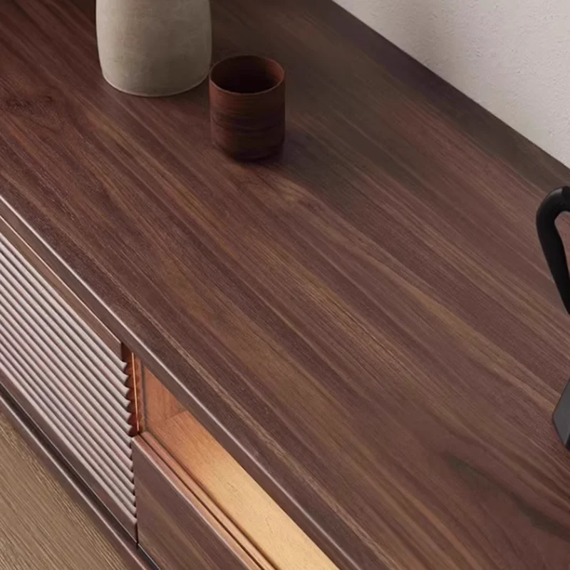 حامل تلفاز بني داكن إسكندنافي لغرفة المعيشة، حامل تلفزيون خشبي عمودي، أثاث صالون تلفزيون Meuble حديث وبسيط