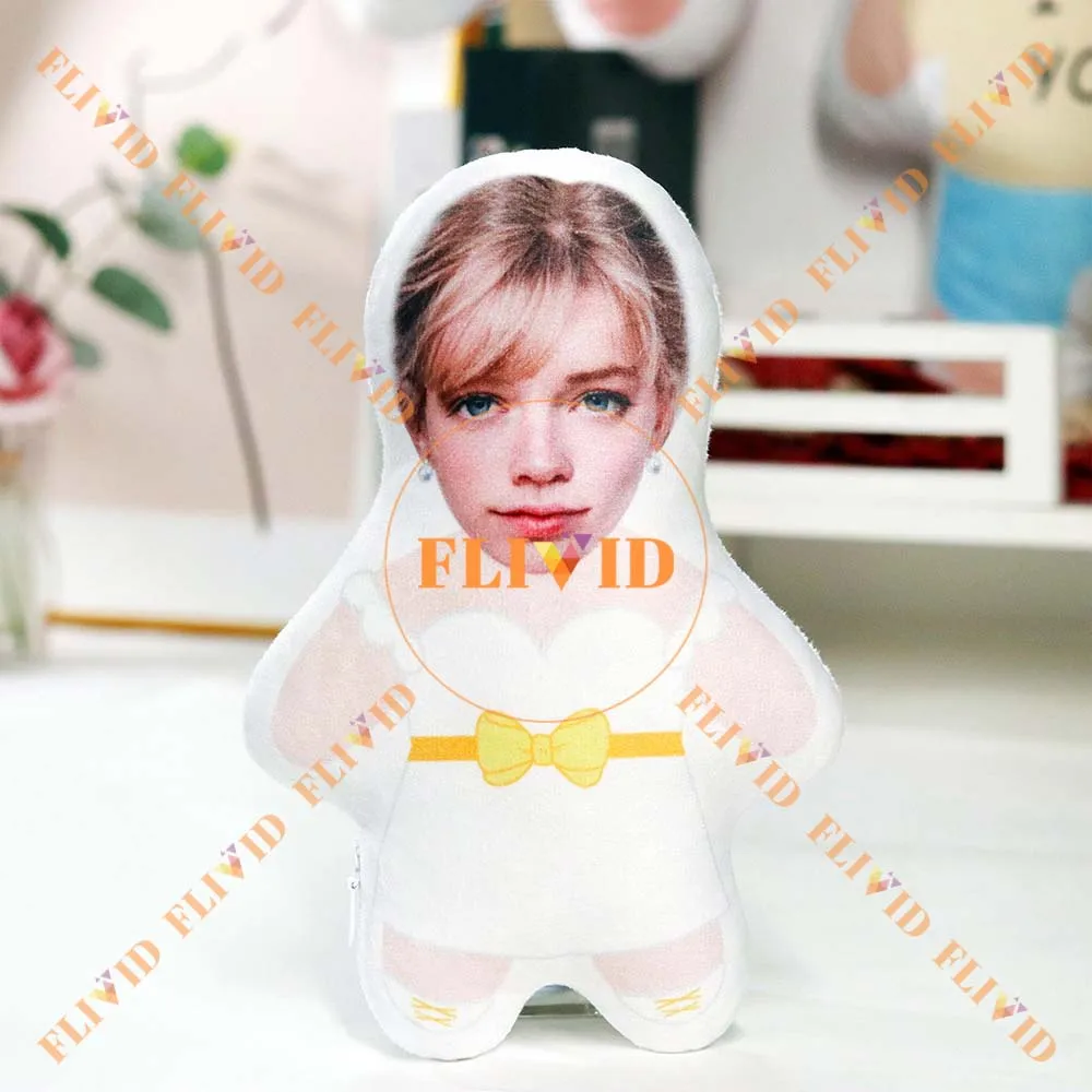 

Custom 3D Girl Portrait Photo Throw Pillow,Personalized Man Double Sided Printed Throw Pillow Cushion,Funny Home Decor Gift