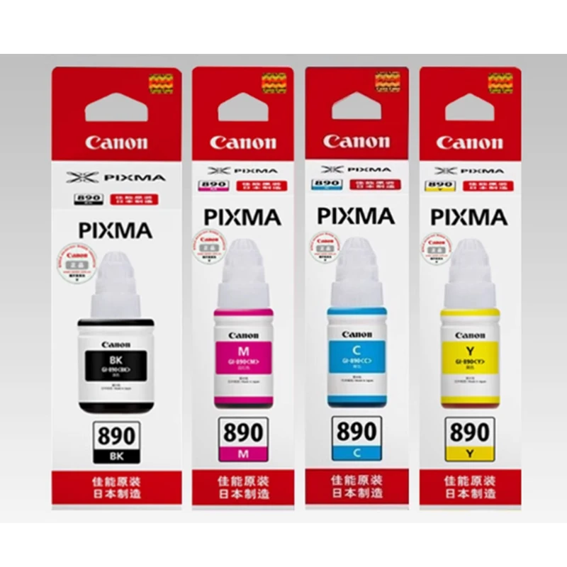 

1Set CMYK Original 135mL Black+70mL Color GI-890 Ink Bottle For Canon G1800 G2800 G3800 G4800 G1810 Refill Ink