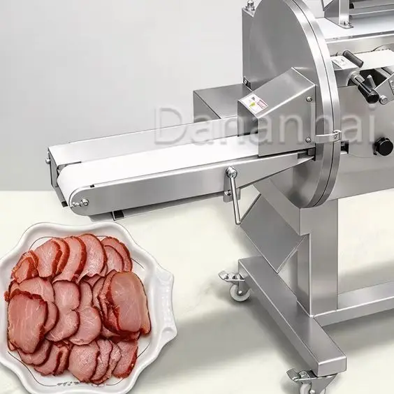 Cooked Meat Slicing Machine Commercial Stainless Steel Deli Cutter Automatic Roast Beef Slicer For Wholesale Food Plant
