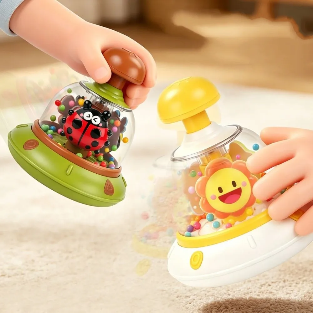 Rotating Design Rotating Press Carousel Portable Size Press Mechanism Sensory Carousel Hand Eye Coordination Spinning Feature