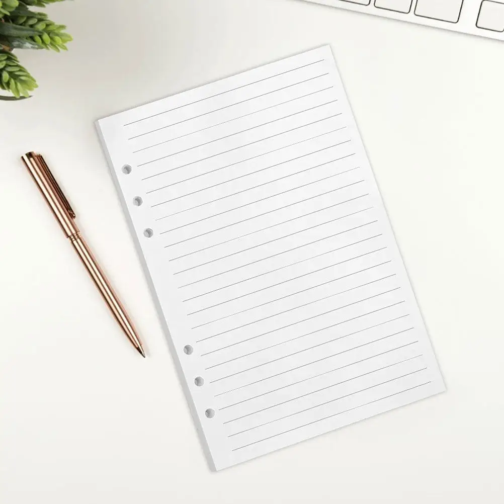 240Pcs A5 Notebook Replacement Inserts High-Quality Lined Paper Smooth Surface Detachable Refill Paper for Study Work Planning