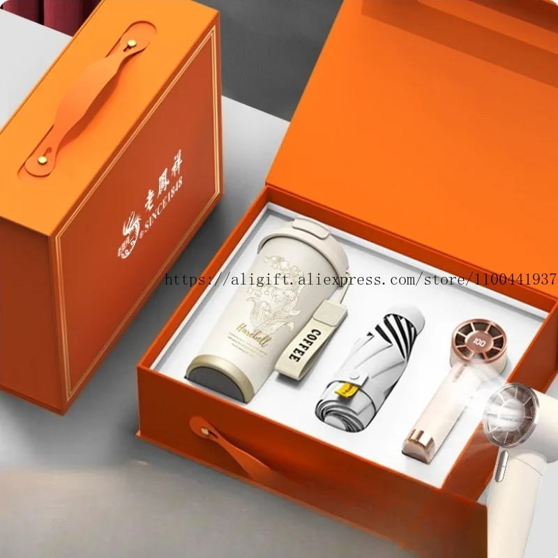 

Customized Couples Watch for Summer Gifts Mini Handheld Fan Insulated Cup Set Company Gift to Clients Practical Souvenir