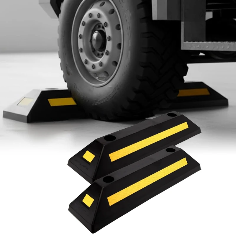 car-wear-resistant-rubber-car-wheel-chock-for-garage-yellow-strips-parking-stopper-durable-tire-guide-block-universal-fit