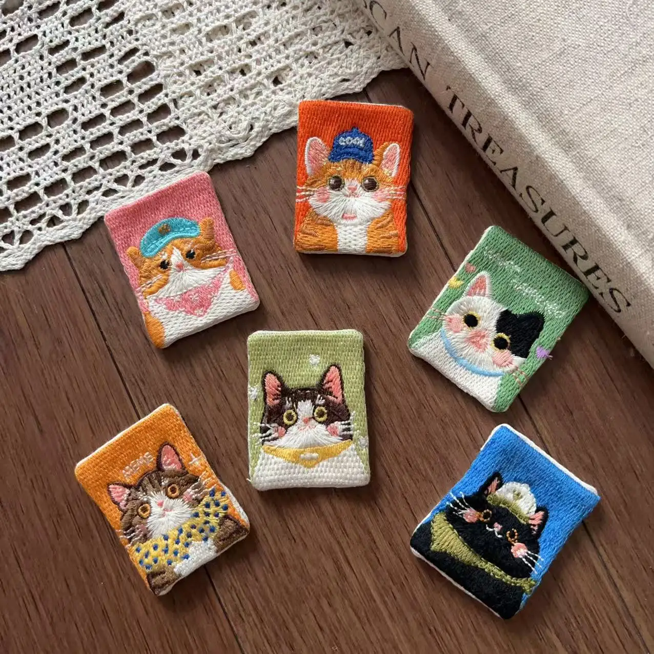 DIY Fabric Dyed Cat Brooch Hair Clip for Children Shoes Socks Bag Hat Backpack Clothing Decoration Kit High Quality Cute