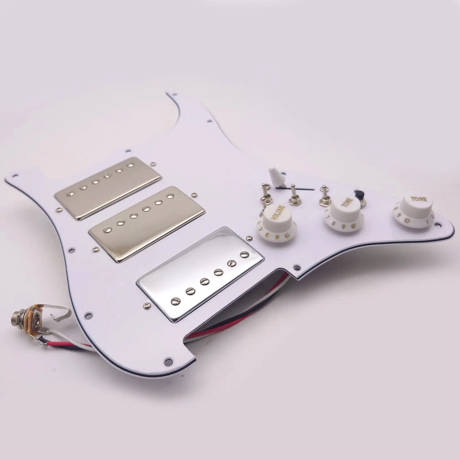 Prewired Loaded Pickguard HHH Ainico 5 Humbucker Pickups Set for ST Guitar Electric Guitars Replacement Parts