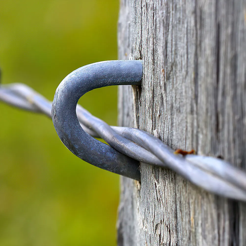 

50pcs Garden U-Shaped Iron Nails Windproof Fences Stakes Fixing Tool Corrosion Resistant Metal Fencing Accessories Outdoor Fence