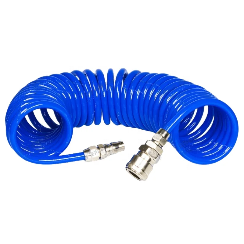 High Pressure Telescopic Flexible PU Air Hose Connector for Air Compressors Pneumatic Spring Tubes Air Pump Accessories