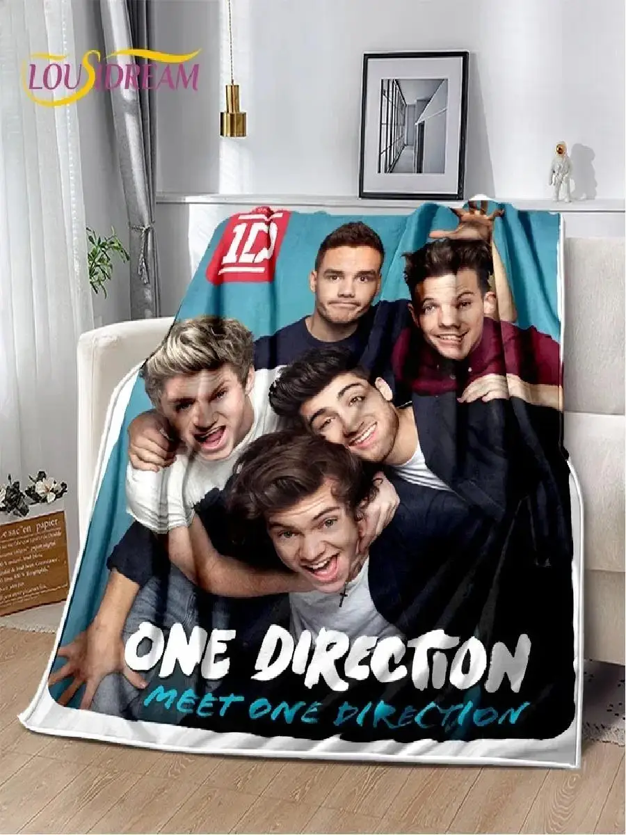 D One Direction HD Soft Flannel Throw Blanket Comfortable for Picnic Bed Sofa Home Bedroom