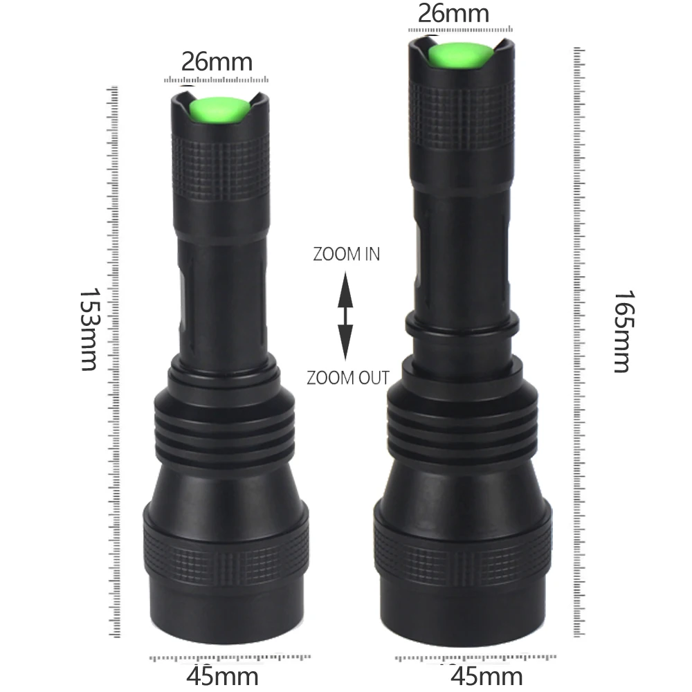 Linterna táctica de 850nm y 940nm, 10W, Enfoque Ajustable IR, radiación infrarroja, resistente al agua, visión nocturna, luz de caza IR