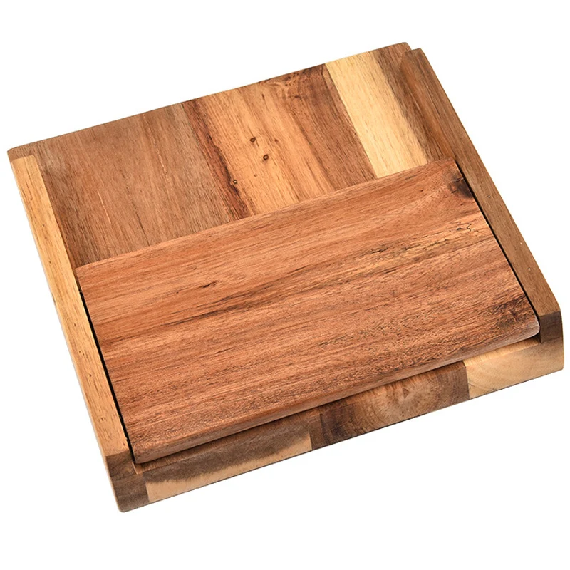 Magnetic Knife Stand Acacia Wood Folding Kitchen Cooking Chef Storage Organizer Rack Magnet Knife Holder Cleaver Knife Block