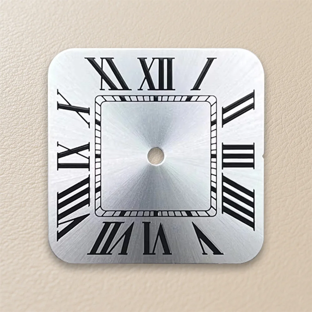 New 27mm Square S Logo Dial Sunburst Roman numerals Suitable For NH35/NH36 Japanese Automatic Movement Watch Modification - view 6