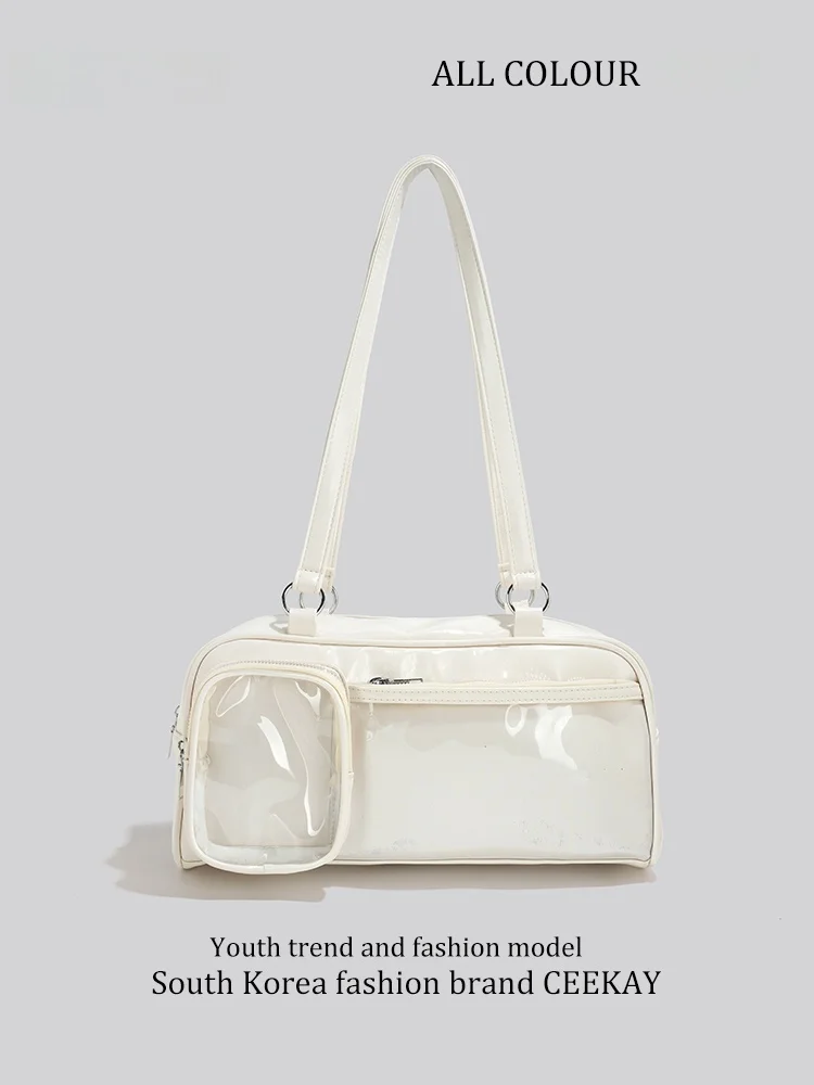 

Ceekay Y2K Bowling Underarm Bag Women's Crossbody Bag Retro Design French Style Single Shoulder Bag Casual Leisure Handbag