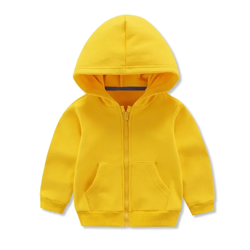 Unisex Boys Girls Hoodie Winter Fleece Thick Warm Zipper Sweatshirt Outerwear for Kids Casual Sportswear School Children Clothes