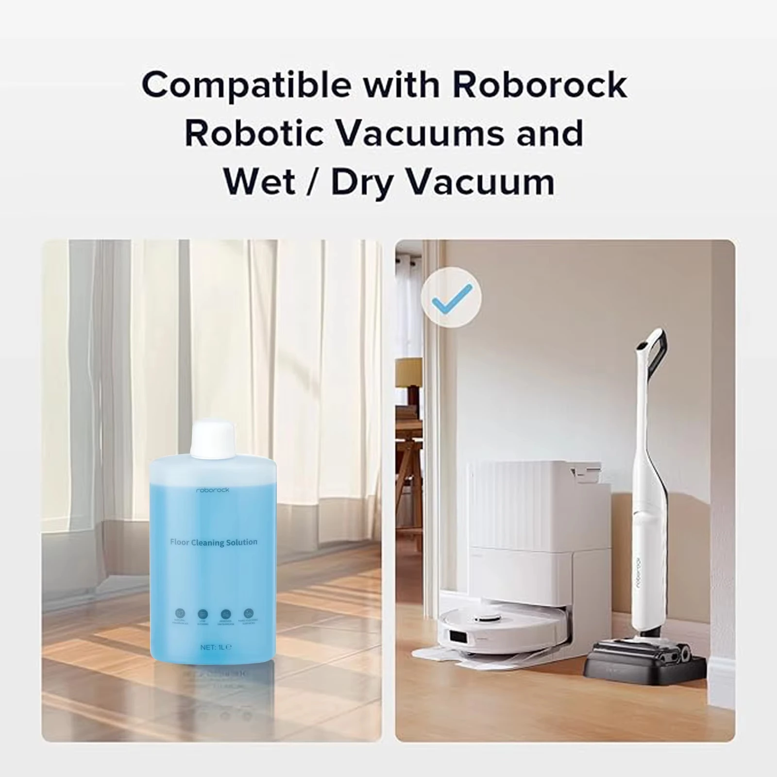 1:300 Original Cleaning Fluid for Roborock Vacuum Cleaner Robot ,99.9% Antibacterial, Non-toxic,Floor Cleaning Solution