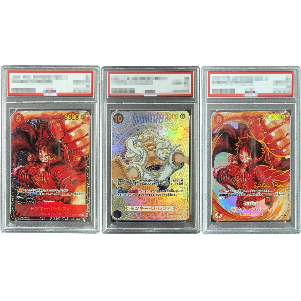 

Diy 2025 One Piece OP11 Японская обезьяна Д. Луффи 3р годовщина-золотая коллекционная карта Самодельные открытки OPCG с градацией