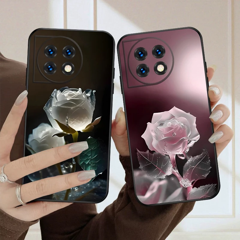 

Snow Mountain Rose For OnePlus 8 9 11 12 13 10 Pro 9RT 8T 12R Ace 3 5 2V Nord CE 4 Lite N20 30 200 silicone soft phone case
