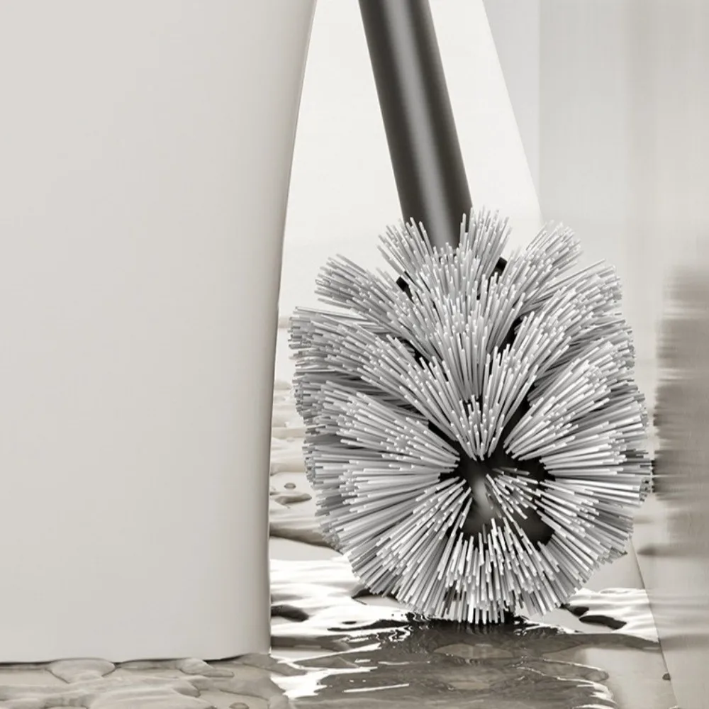 

Алюминиевый материал, полка для щетки для унитаза в ванной комнате, установка без гвоздей, серая чистящая щетка для унитаза, нержавеющая легкая роскошь