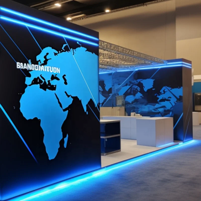 Cabine d'exposition de commerce rétro-éclairée par Led, présentoirs d'émission de commerce, murs d'arrière-plan de stand 20x20