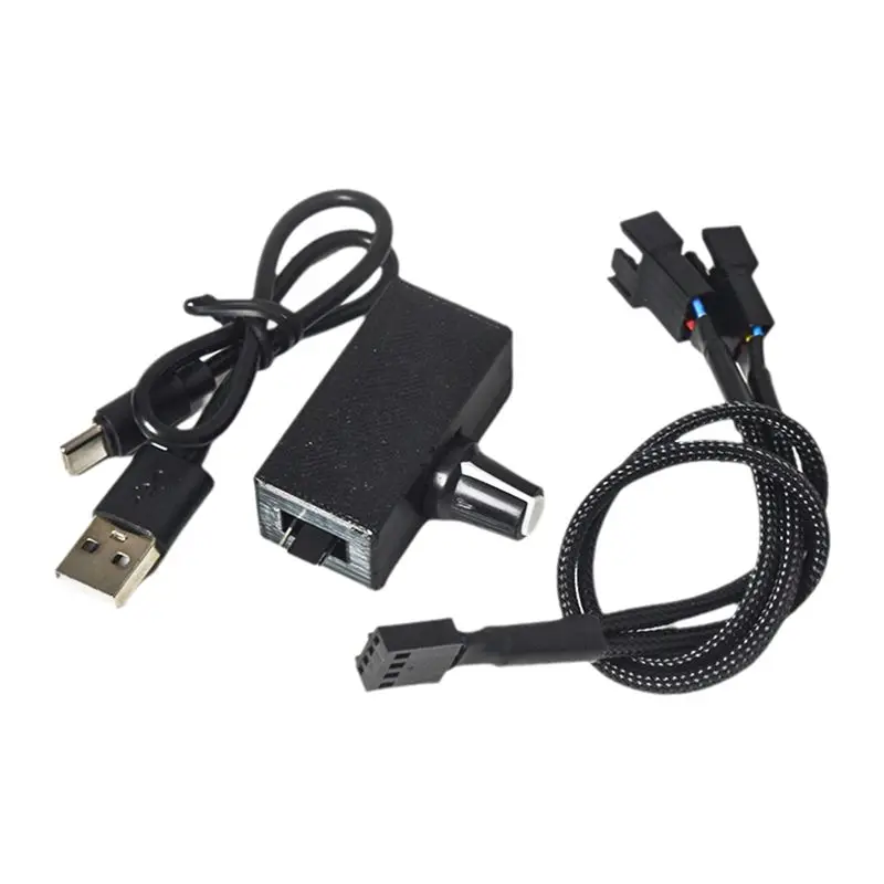 X64A-PWM Speed Controller 12V 4Pin PWM Fan Governor USB TYPE-C Power Supply DIY Watercooling Cooler