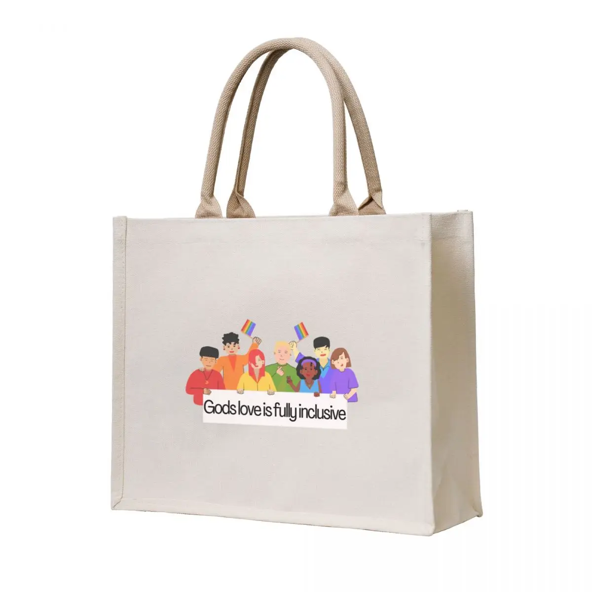 

God's love is fully inclusive Tote Bag reusable shopping bags Big bag Lady bags cloth bag woman