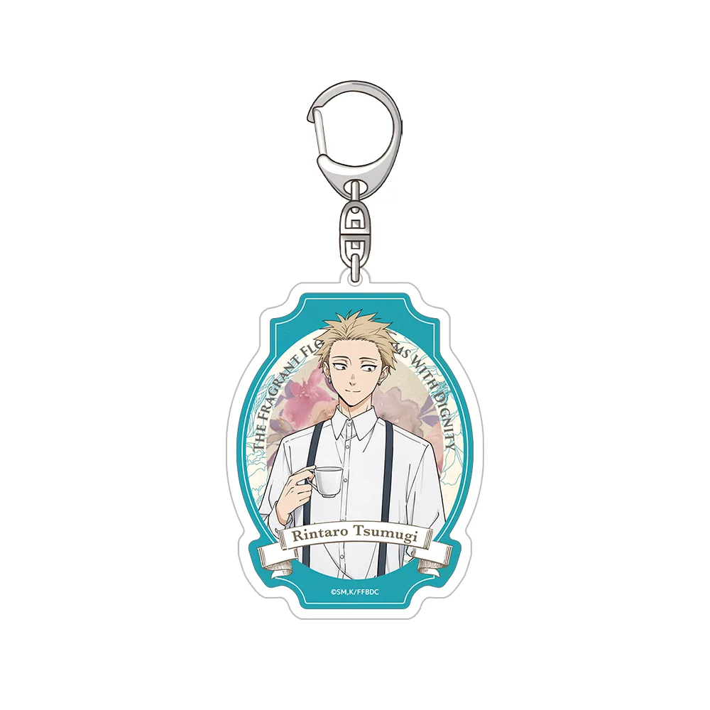 The Fragrant Flower Blooms with Dignity Rintaro Tsumugi Kaoruko Waguri Official Acrylic Keychain Bag pendant anime goods Gifts
