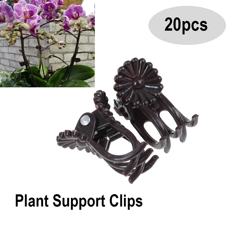 

20pcs Vine Fix Clips Plant Support Clips Garden Clips Flower Orchid Stem Clips Vine Support