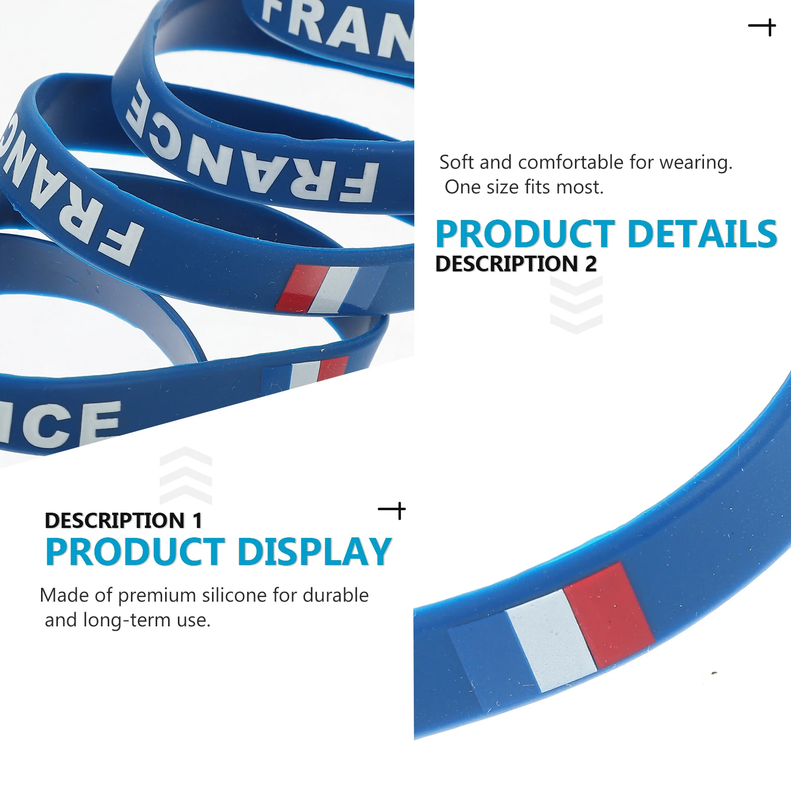

6 pcs Silicone Wristband Country Flag Bracelet For Sports Events Football Match Fan Support Party Favor Accessory