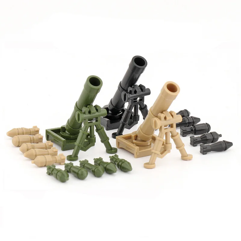 WW2 Military Building Blocks Bricks Solider Figures Gifts Wapons Guns Helmet Equipment Accessories Motar Shield Toys For Kids