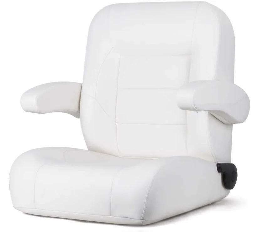 

Premium Reclining Pontoon High Back & Low Back Captain's Chair Boat Bucket Seat with Removable Armrest