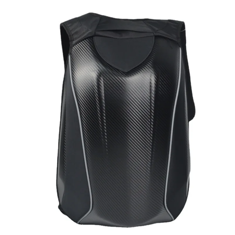 

Carbon Fiber Motorcycle Backpack Hard Shell Waterproof Large Capacity Black Riding Gear for Motorcycle Scooter Travel Helmet