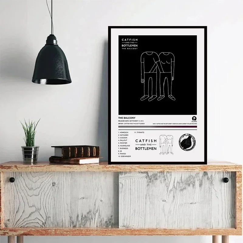 1pc Frameless Minimalist Wall Art Catfish The Bottlemen Music Lyrics Album Print Canvas Posters For Living Room Modern Home