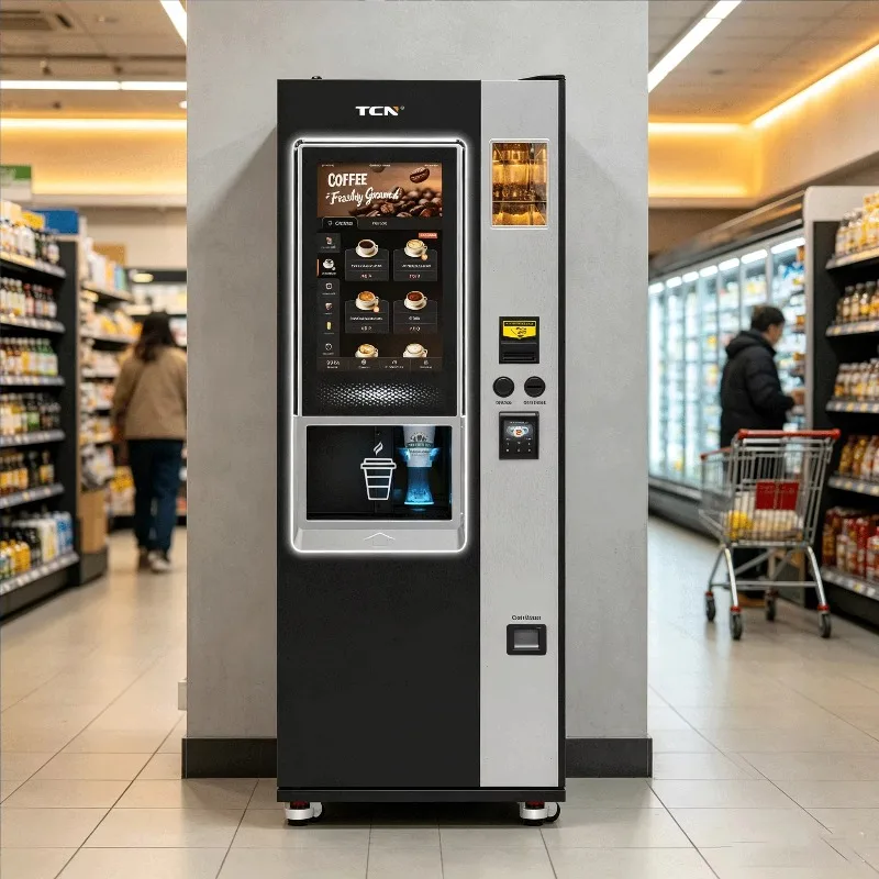 Automatic Vertical Customizable Coffee Bean Freshly Ground Vending Machine Coffee and Drinks