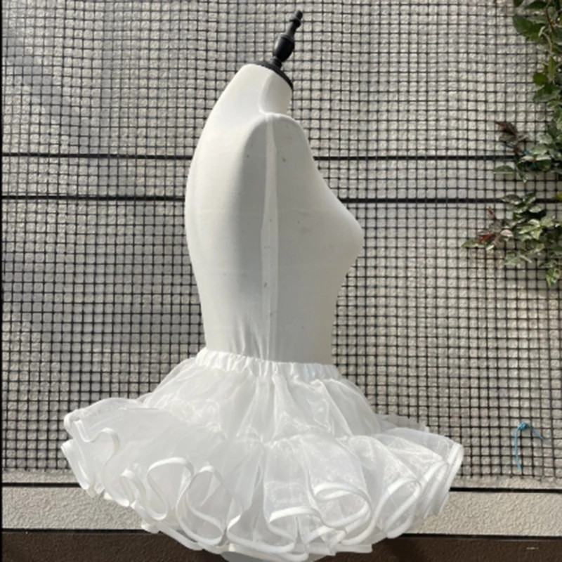 Lolita White Super Stuffed Petticoat Boneless Violent Skirt Support Soft Yarn Short Duck Butt Korea Japan New Sweet