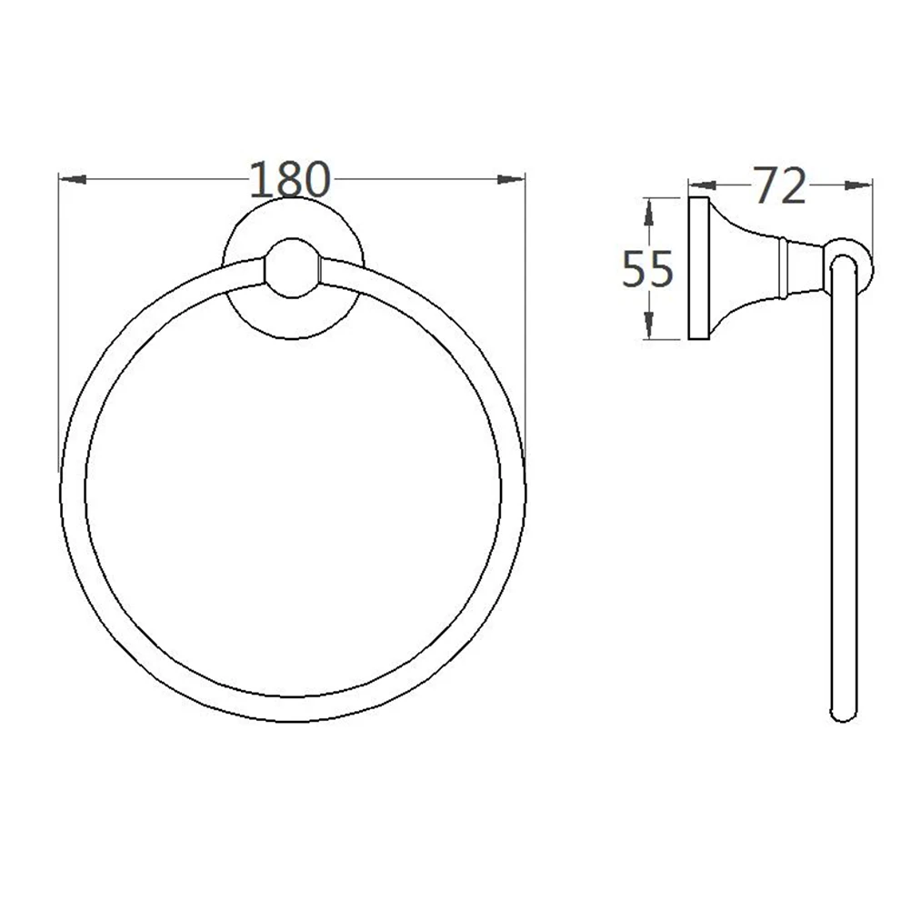 

Brushed Brass Towel Ring Round Bathroom Rack Simple Elegant Design Home Kitchen Decor Round Towel Ring