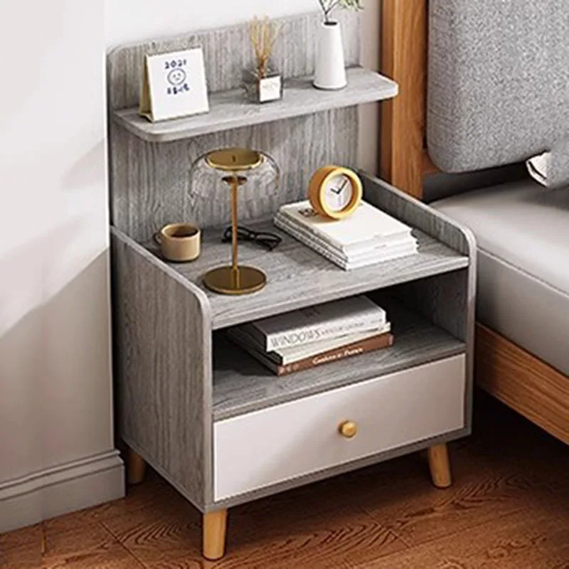 Modern Women Nightstand Table Kids Minimalist Narrow Mesa Lateral Bedsides Table Space Saving Trendy Szafka Nocna Furniture