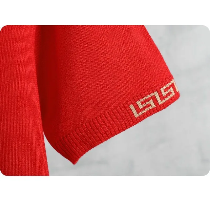 Luxury Summer Men's Clothing Embroidery Knitted Sweater O-neck Short Sleeve Tops Business Casual Brand Pullover Knitwear Trendy